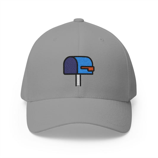 Open Mailbox With Lowered Flag Emoji Grey Cap – Premium by Capmoji