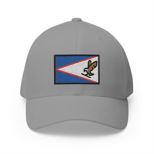 Flag: American Samoa Emoji Grey Cap – Premium by Capmoji