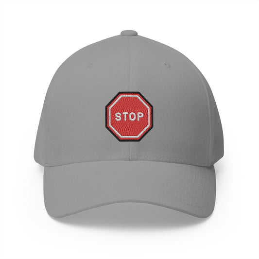 Stop Sign Emoji Grey Cap – Premium by Capmoji