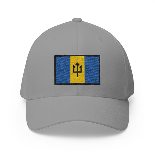 Flag: Barbados Emoji Grey Cap – Premium by Capmoji