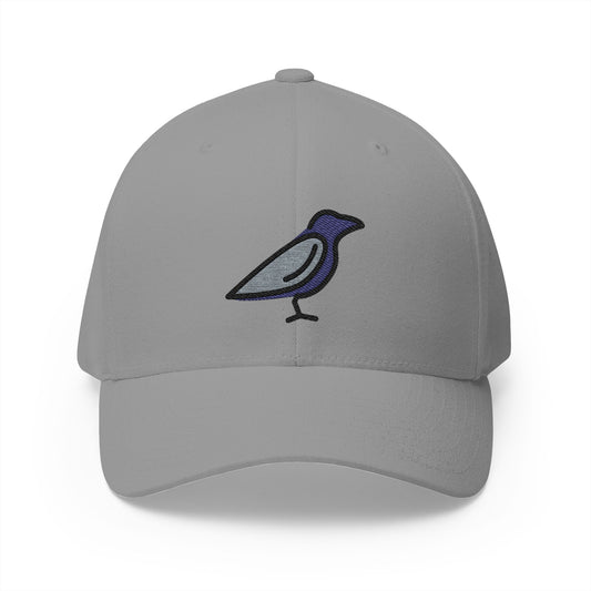 Black Bird Emoji Grey Cap – Premium by Capmoji