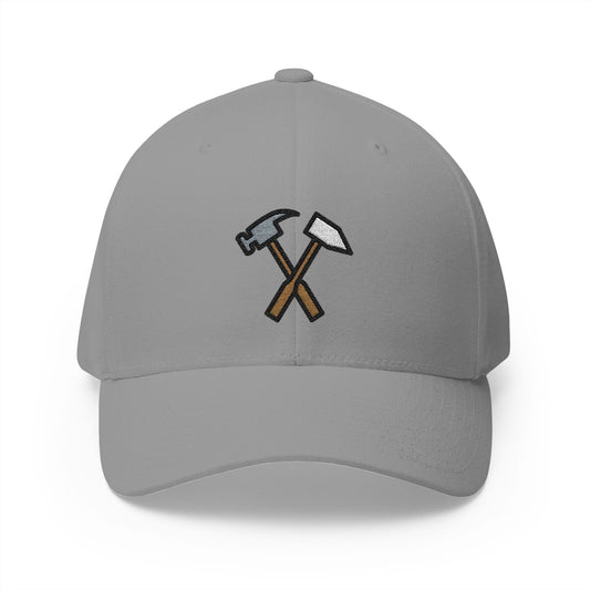 Hammer And Pick Emoji Grey Cap – Premium by Capmoji
