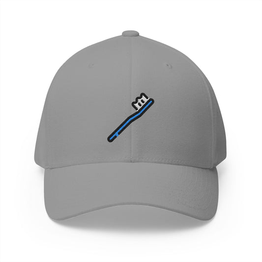 Toothbrush Emoji Grey Cap – Premium by Capmoji