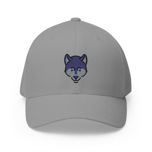 Wolf Emoji Grey Cap – Premium by Capmoji