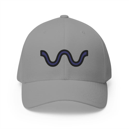 Wavy Dash Emoji Grey Cap – Premium by Capmoji