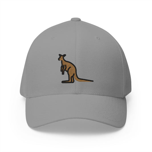 Kangaroo Emoji Grey Cap – Premium by Capmoji