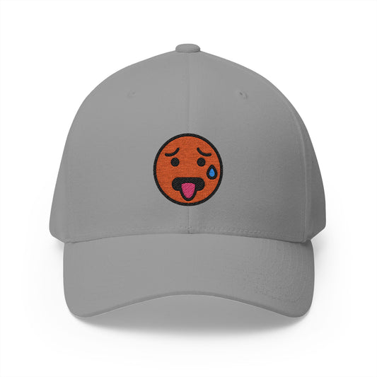 Hot Face Emoji Grey Cap – Premium by Capmoji