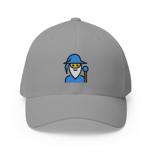 Man Mage Emoji Grey Cap – Premium by Capmoji