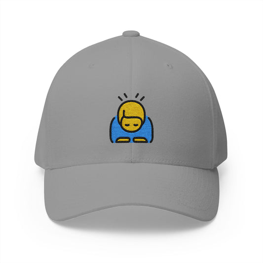 Man Bowing Emoji Grey Cap – Premium by Capmoji