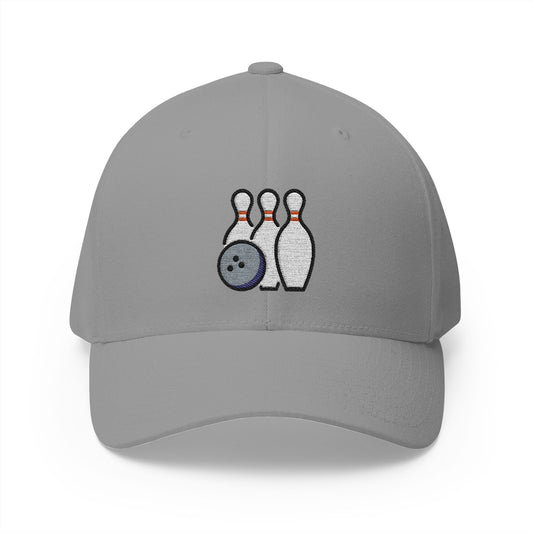Bowling Emoji Grey Cap – Premium by Capmoji