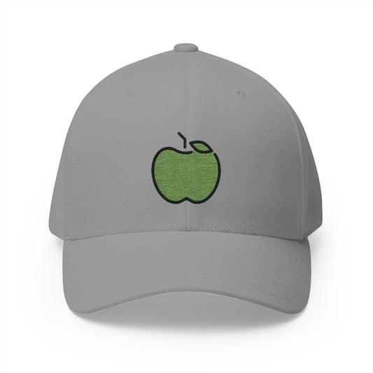 Green Apple Emoji Grey Cap – Premium by Capmoji