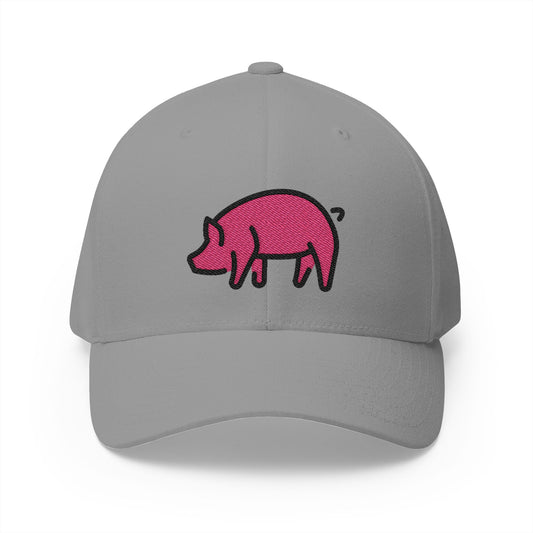 Pig Emoji Grey Cap – Premium by Capmoji