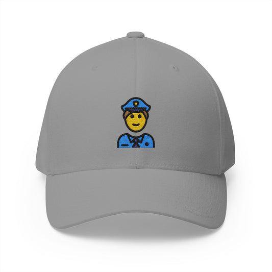 Police Officer Emoji Grey Cap – Premium by Capmoji