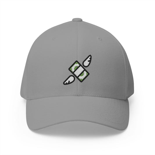 Money With Wings Emoji Grey Cap – Premium by Capmoji