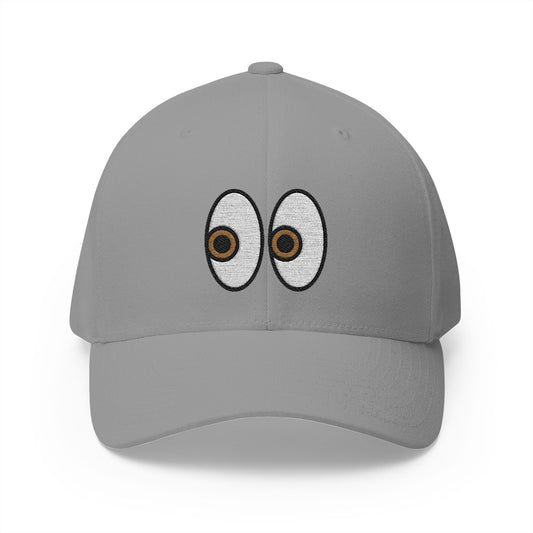 Eyes Emoji Grey Cap – Premium by Capmoji