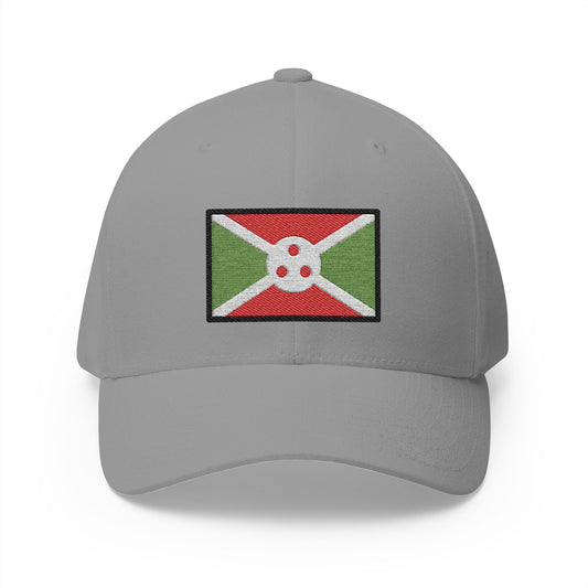 Flag: Burundi Emoji Grey Cap – Premium by Capmoji