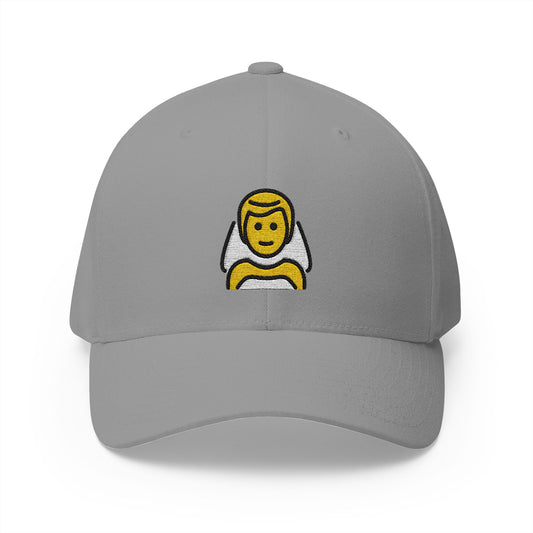 Man With Veil Emoji Grey Cap – Premium by Capmoji