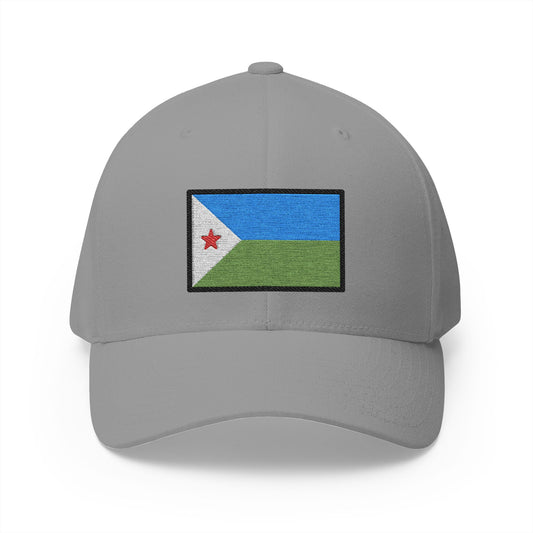 Flag: Djibouti Emoji Grey Cap – Premium by Capmoji