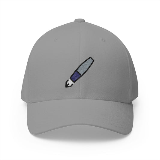 Fountain Pen Emoji Grey Cap – Premium by Capmoji