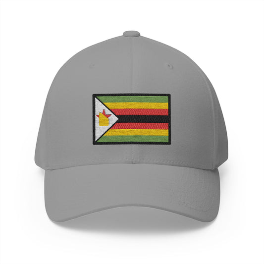 Flag: Zimbabwe Emoji Grey Cap – Premium by Capmoji