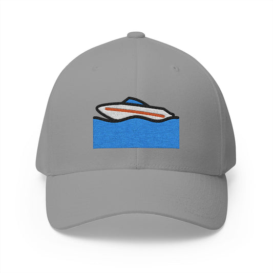 Speedboat Emoji Grey Cap – Premium by Capmoji