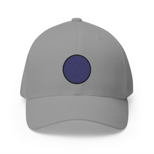 Black Circle Emoji Grey Cap – Premium by Capmoji