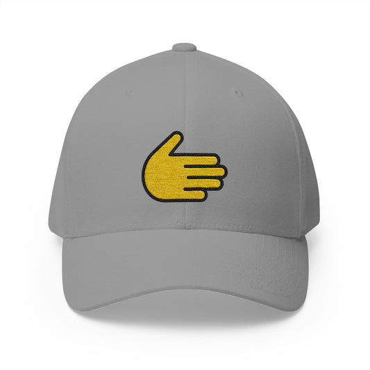 Rightwards Hand Emoji Grey Cap – Premium by Capmoji