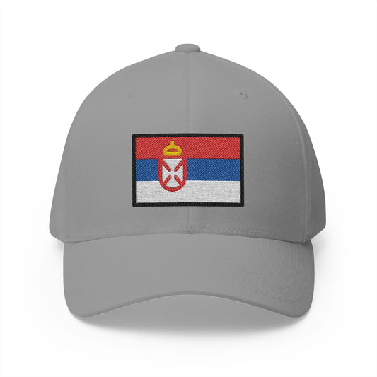 Flag: Serbia Emoji Grey Cap – Premium by Capmoji