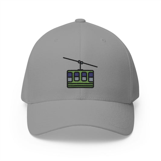 Mountain Cableway Emoji Grey Cap – Premium by Capmoji
