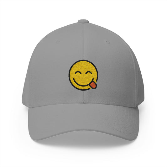 Face Savoring Food Emoji Grey Cap – Premium by Capmoji