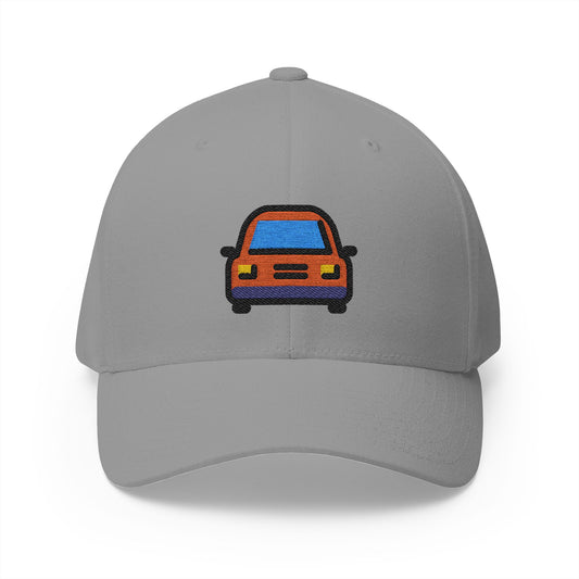 Oncoming Automobile Emoji Grey Cap – Premium by Capmoji