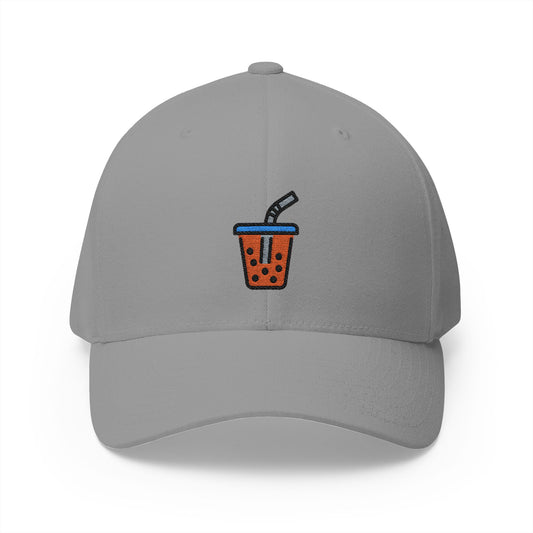 Bubble Tea Emoji Grey Cap – Premium by Capmoji