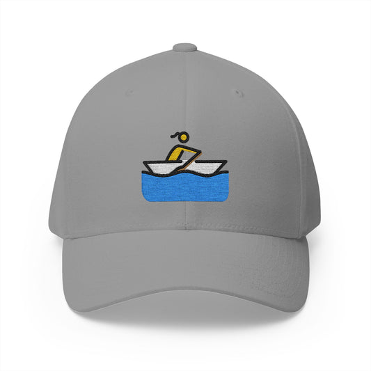 Woman Rowing Boat Emoji Grey Cap – Premium by Capmoji
