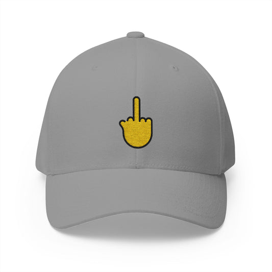 Middle Finger Emoji Grey Cap – Premium by Capmoji