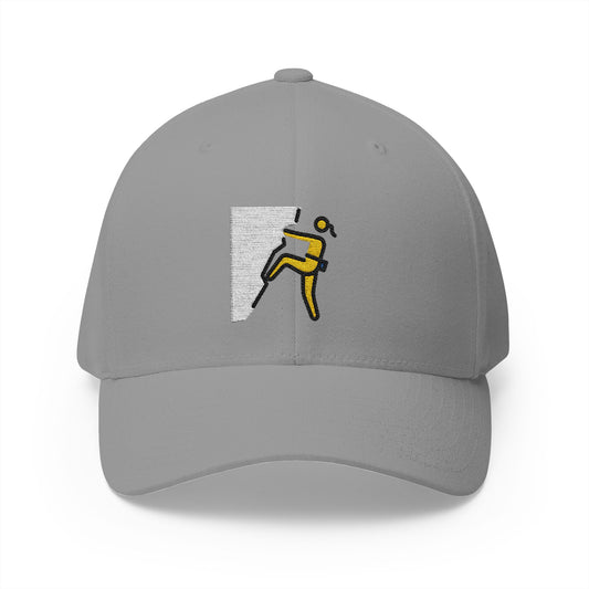 Woman Climbing Emoji Grey Cap – Premium by Capmoji