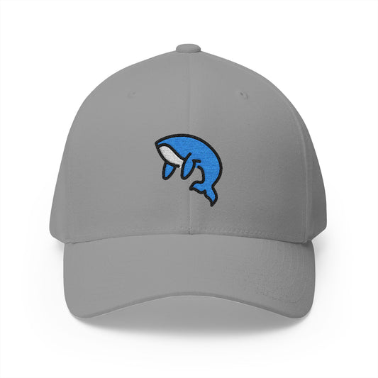 Whale Emoji Grey Cap – Premium by Capmoji
