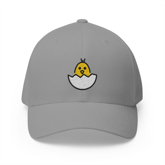 Hatching Chick Emoji Grey Cap – Premium by Capmoji