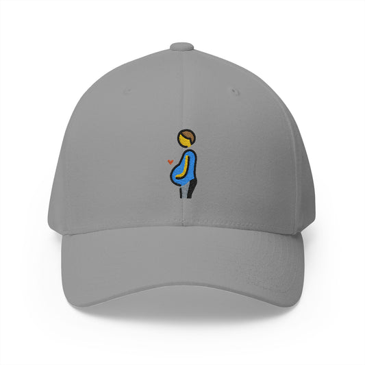 Pregnant Man Emoji Grey Cap – Premium by Capmoji