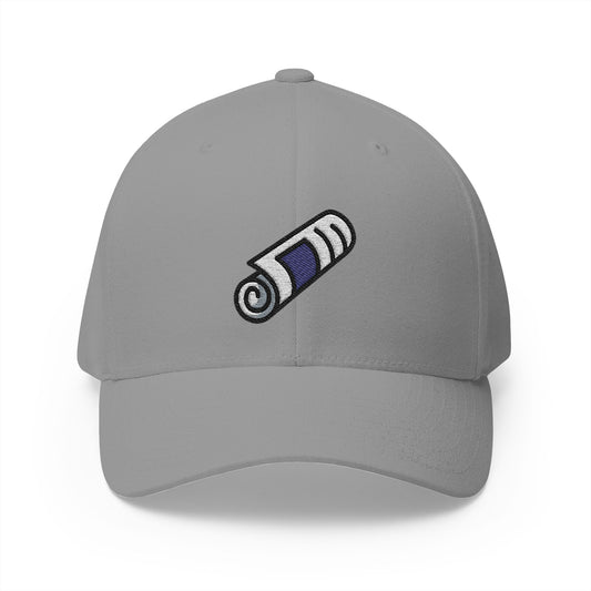 Rolled-Up Newspaper Emoji Grey Cap – Premium by Capmoji