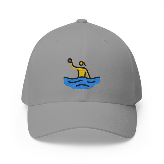 Woman Playing Water Polo Emoji Grey Cap – Premium by Capmoji