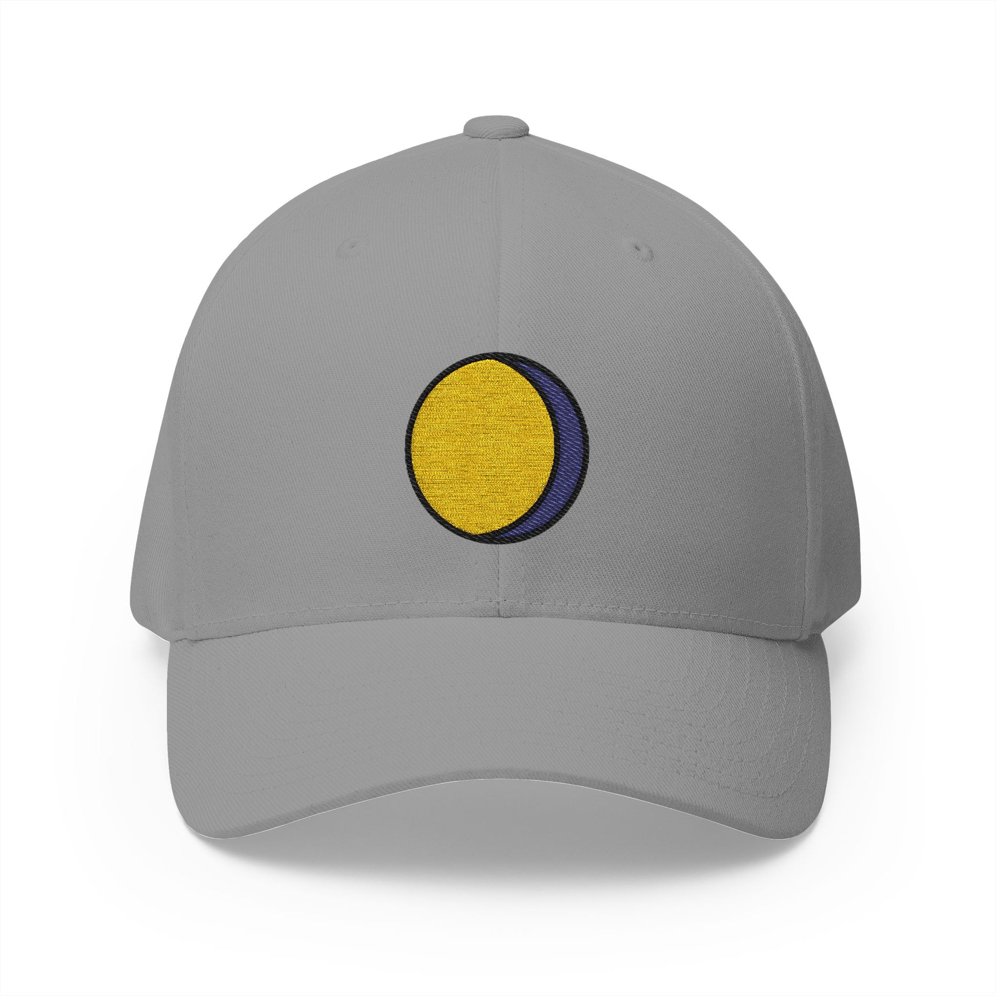 Waning Gibbous Moon Emoji Grey Cap – Premium by Capmoji