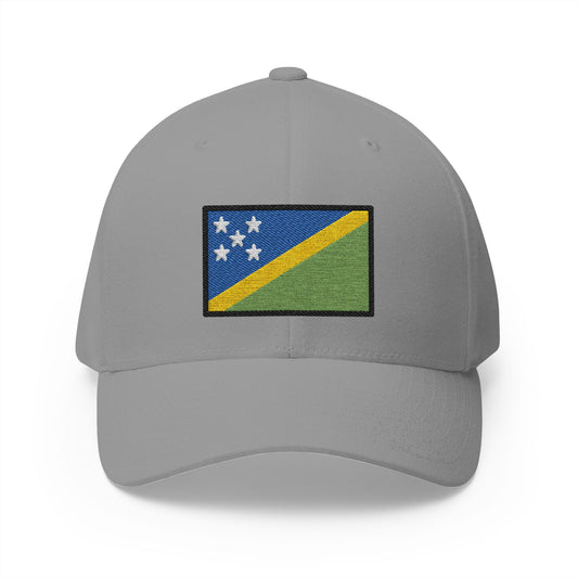 Flag: Solomon Islands Emoji Grey Cap – Premium by Capmoji
