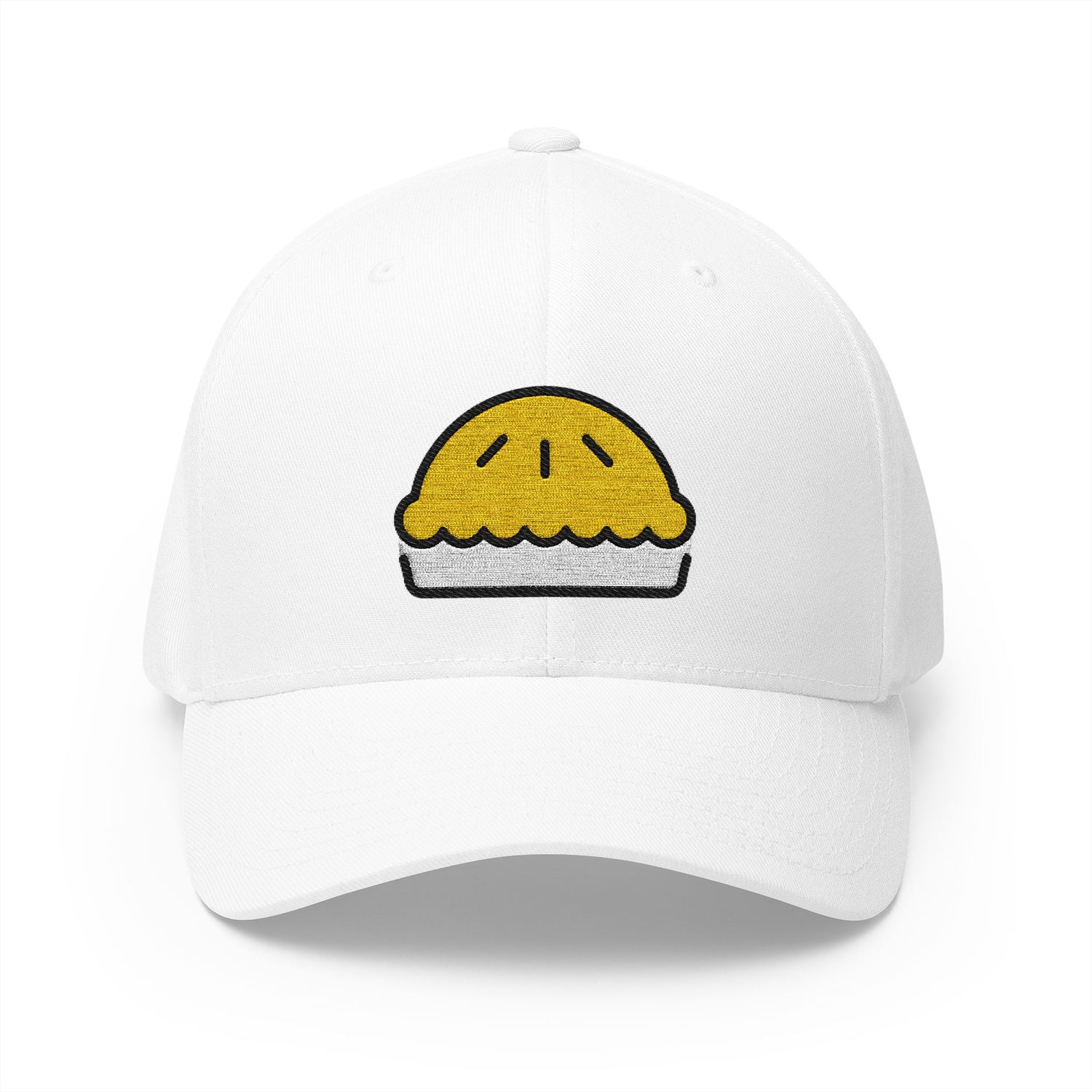 Pie Emoji White Cap – Premium by Capmoji