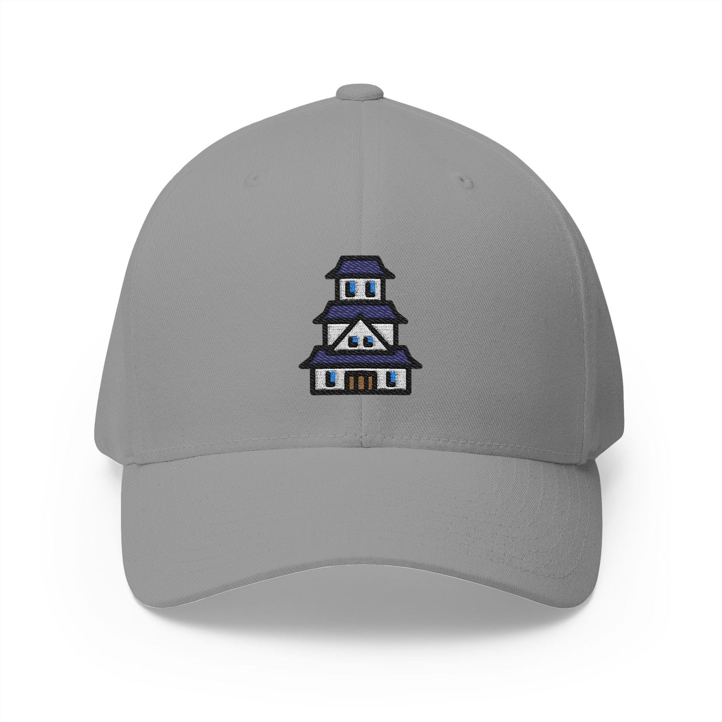 Japanese Castle Emoji Grey Cap – Premium by Capmoji