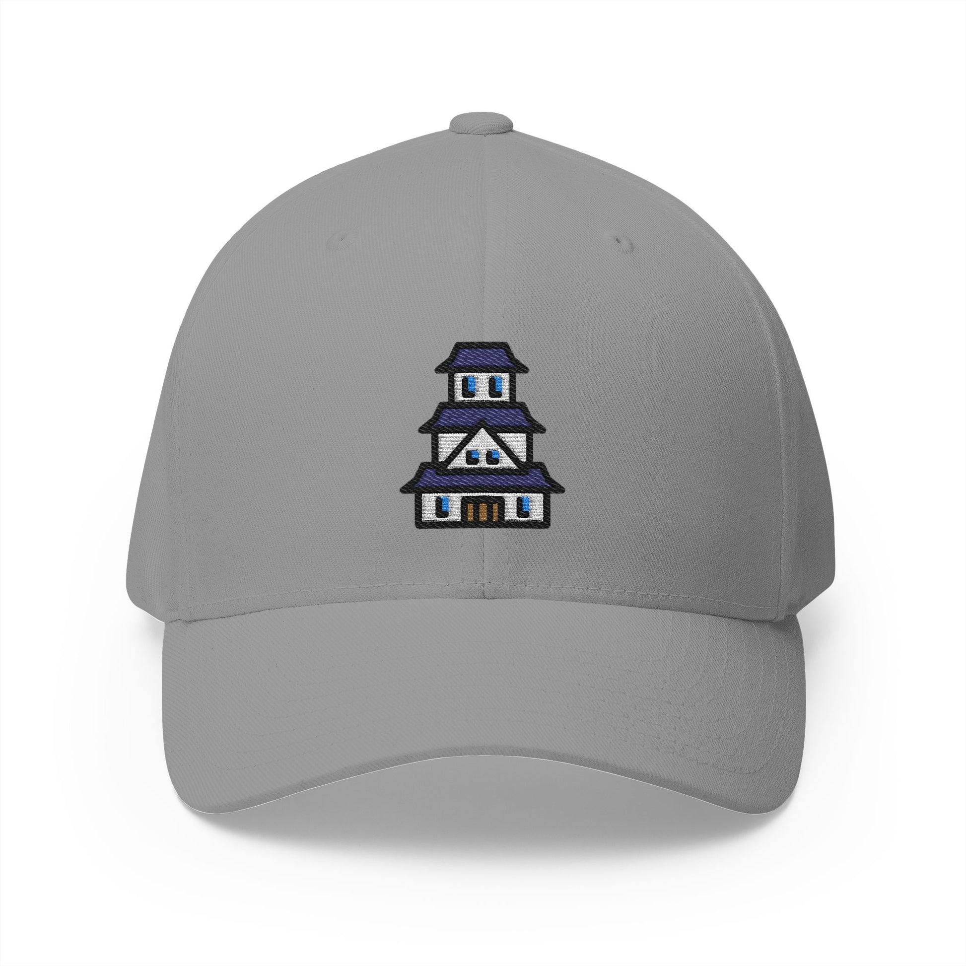 Japanese Castle Emoji Grey Cap – Premium by Capmoji
