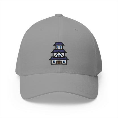 Japanese Castle Emoji Grey Cap – Premium by Capmoji