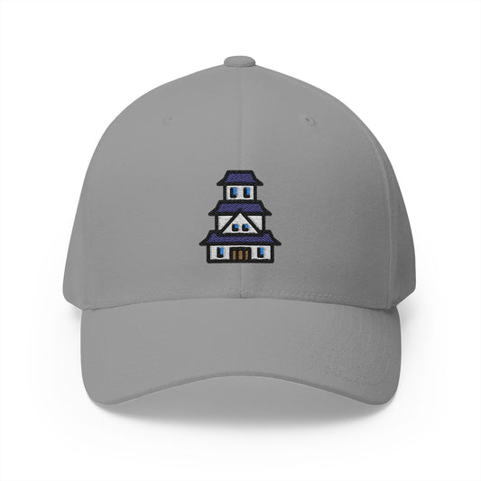Japanese Castle Emoji Grey Cap – Premium by Capmoji
