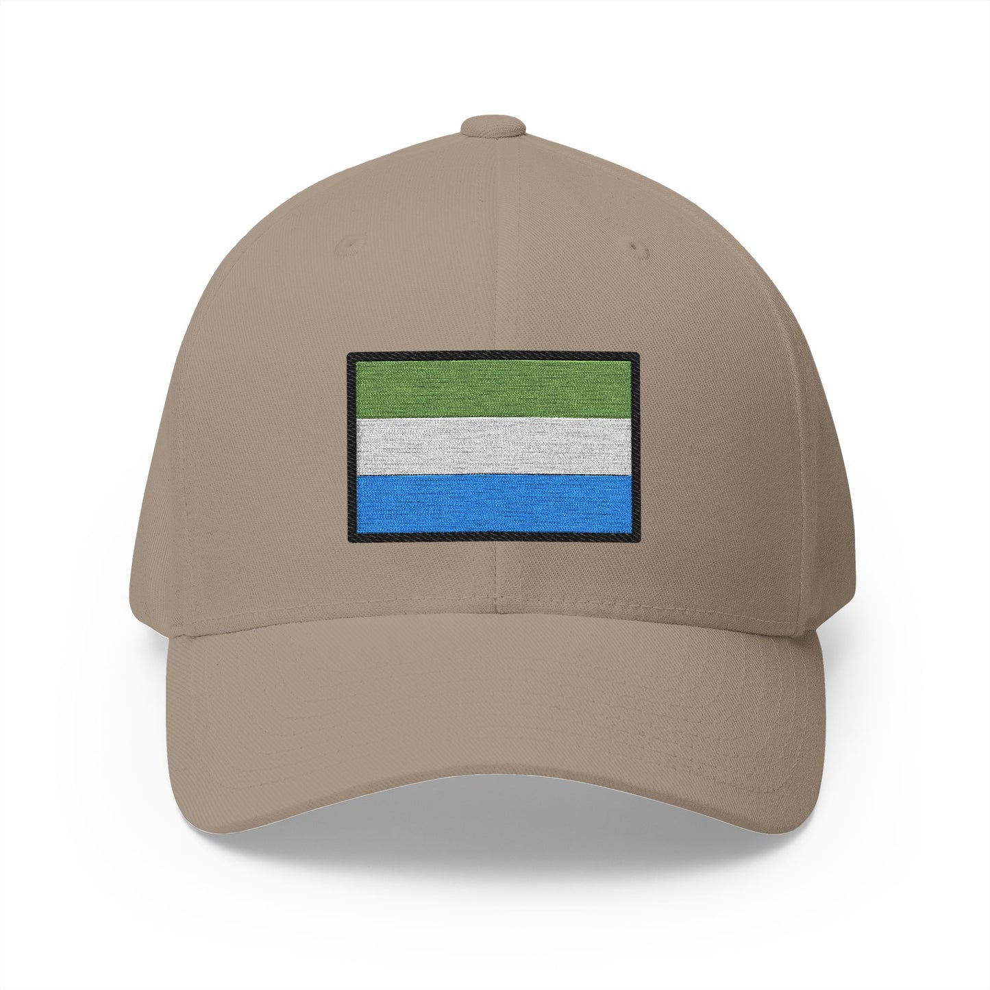 Flag: Sierra Leone Emoji Khaki Cap – Premium by Capmoji
