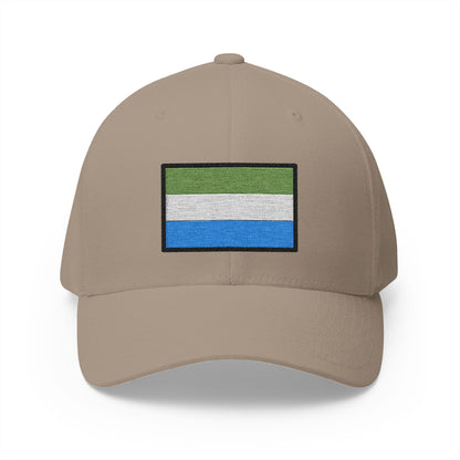 Flag: Sierra Leone Emoji Khaki Cap – Premium by Capmoji