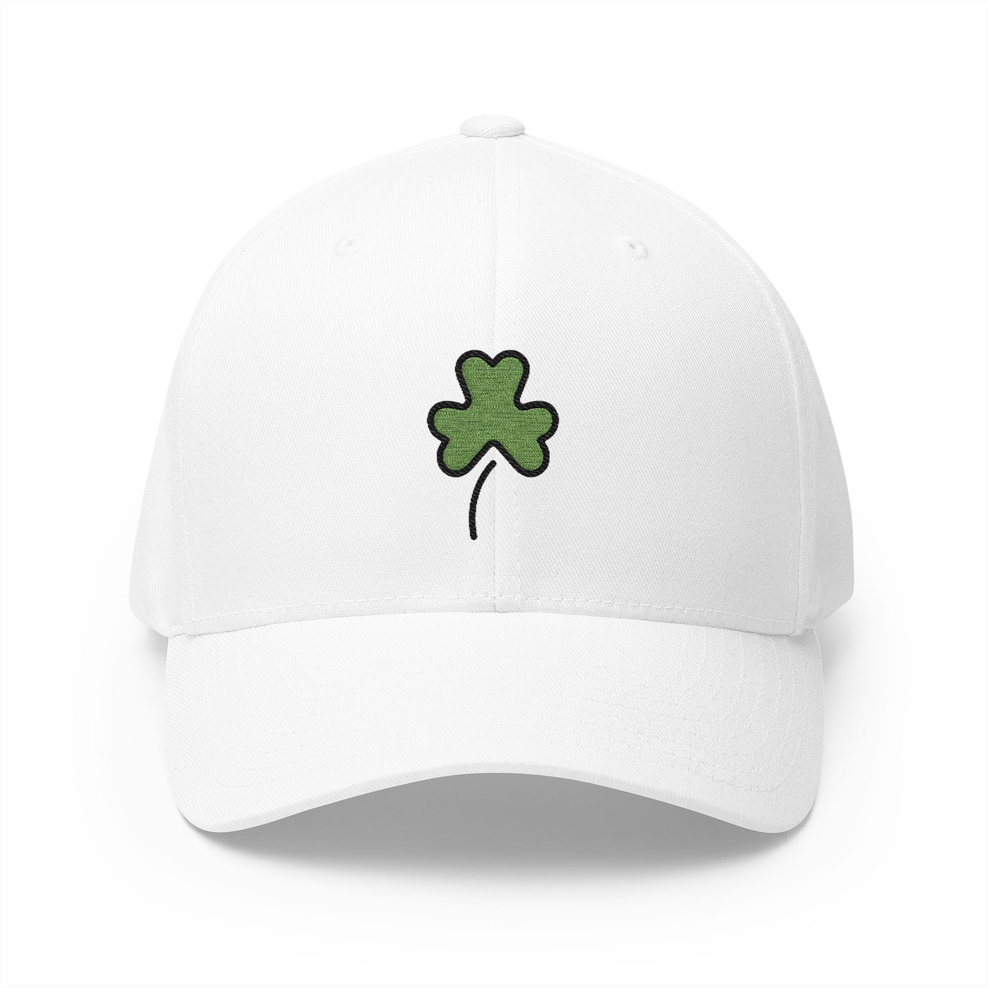 Shamrock Emoji White Cap – Premium by Capmoji